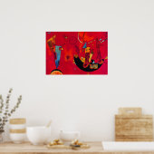 Poster de peinture Abstraite Kandinsky Mit und Geg (Cuisine)