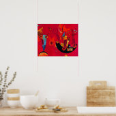 Poster de peinture Abstraite Kandinsky Mit und Geg (Cuisine)