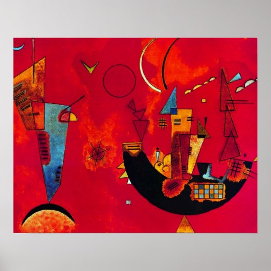 Poster de peinture Abstraite Kandinsky Mit und Geg (Devant)