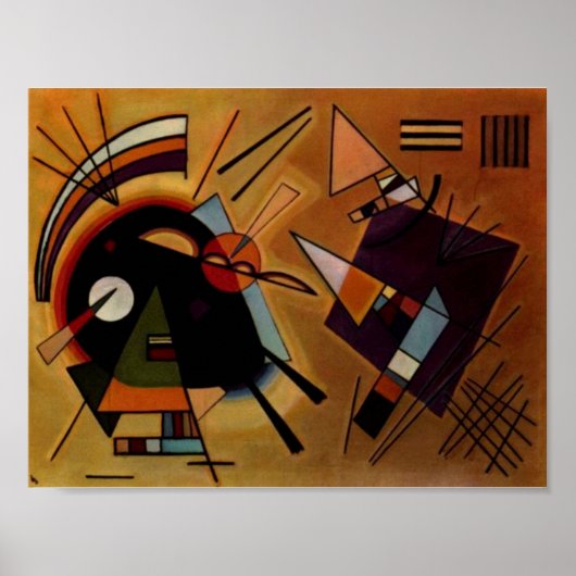 Poster de peinture Abstraite Kandinsky Violet Noir (Devant)