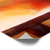 Poster de peinture Abstraite rouge (Coin)