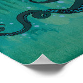 Poster de peinture acrylique Tentacles de pieuvre (Coin)