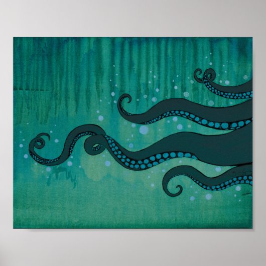 Poster de peinture acrylique Tentacles de pieuvre (Devant)