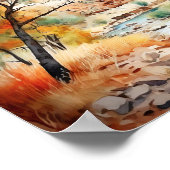 Poster de peinture aquarelle du parc national Zion (Coin)