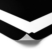 Poster de peinture blanche noire et orange (Coin)