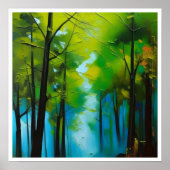 Poster de peinture dans le paysage du jardin (Devant)