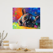 Poster de peinture de bulldog (Cuisine)
