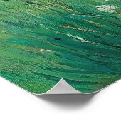 Poster de peinture de fleurs blanches nature verte (Coin)