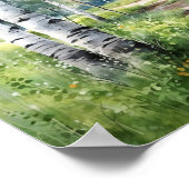 Poster de peinture de forêt de bouleau (Coin)