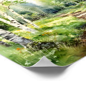 Poster de peinture de forêt de bouleau (Coin)