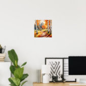 Poster de peinture de la forêt de bouleau (Bureau à domicile)