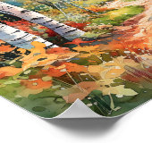 Poster de peinture de la forêt de bouleau (Coin)