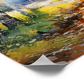 Poster de peinture de la forêt de bouleau (Coin)