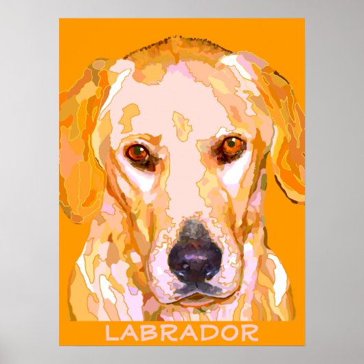Poster de peinture de Labrador Retriever (Devant)