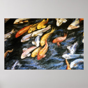 Poster de peinture de poisson Koi Art Imprimer