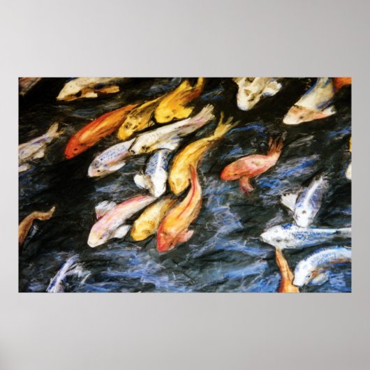 Poster de peinture de poisson Koi Art Imprimer (Devant)