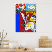 Poster de peinture descendante de Heart Dove & Ang (Cuisine)