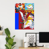 Poster de peinture descendante de Heart Dove & Ang (Bureau à domicile)