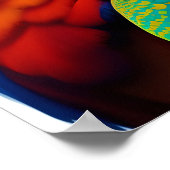 Poster de peinture d'oiseaux aux perroquets macaw  (Coin)