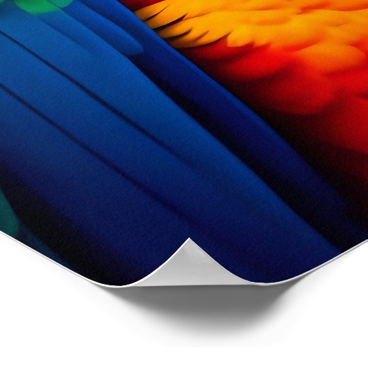 Poster de peinture d'oiseaux aux perroquets macaw  (Coin)