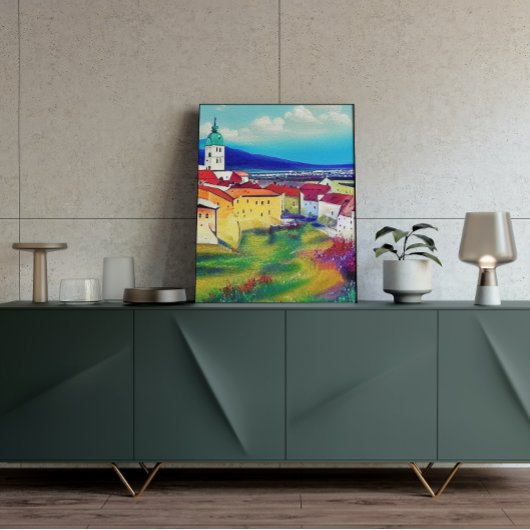Poster de peinture du château médiéval Nitra