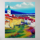 Poster de peinture du château médiéval Nitra (Devant)