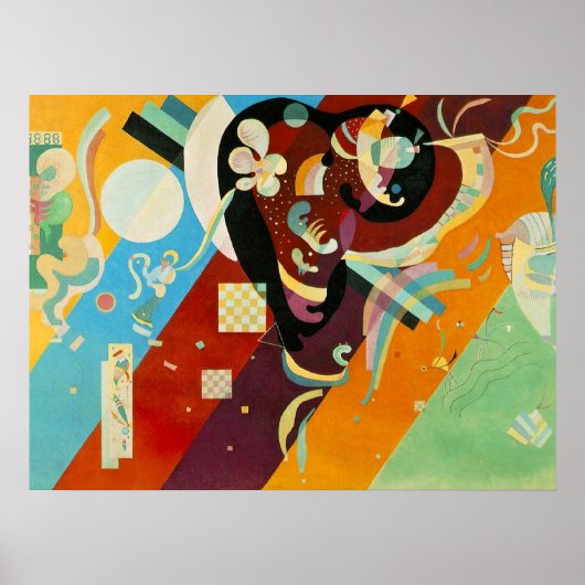 Poster de peinture en toile Abstraite Kandinsky (Devant)