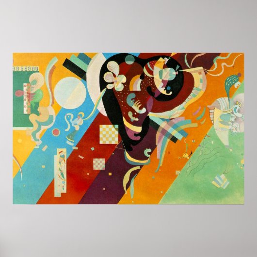 Poster de peinture en toile Abstraite Kandinsky (Devant)