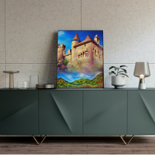 Poster de peinture nature et château