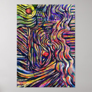 Poster de peinture numérique abstrait "à capuchon"