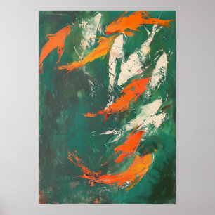 Poster de peinture sous-marine de poissons tropica
