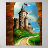 Poster de peinture sur la route du château (Devant)