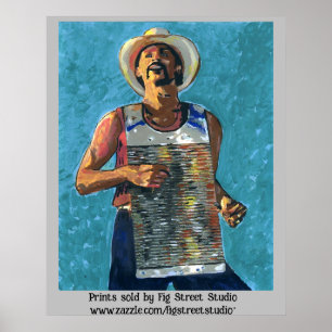 Poster de peinture Zydeco Joe