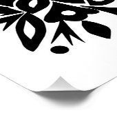Poster de peintures d'oiseaux de BW - Image positi (Coin)