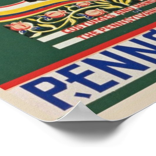 Poster de Pennsylvanie vintage (Coin)