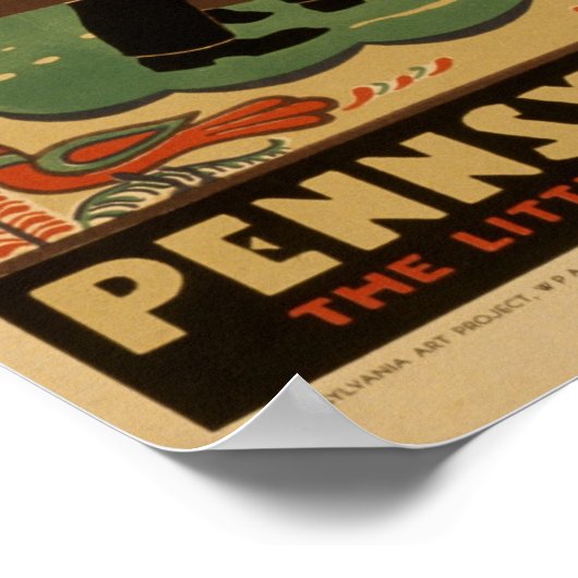 Poster de Pennsylvanie vintage (Coin)