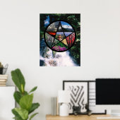 Poster de pentacle Petit flux (Bureau à domicile)