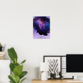 Poster de pépinière de galaxie violette (Bureau à domicile)