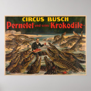 Poster de Pernelet et de ses crocodiles Buscus Cir