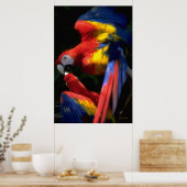 Poster de perroquets en amour (Cuisine)
