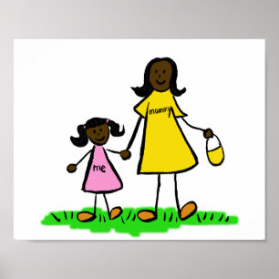 Poster de personnage de famille personnalisé de la