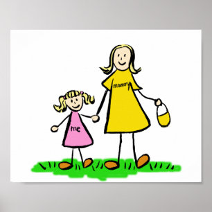Poster de personnage de famille personnalisé de la