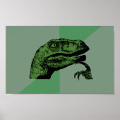 Poster de Philosoraptor blanc (Devant)