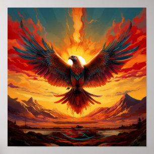 Poster de Phoenix de Sunrise - Faune majestueuse