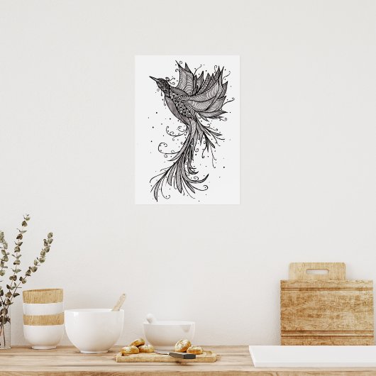 Poster de Phoenix Lineart (Cuisine)