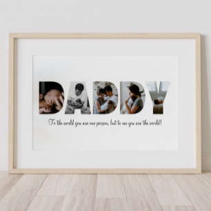 Poster de photos de papa pour la Fête des pères