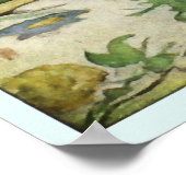 Poster de photos en hiver Bleu Bordure (Coin)