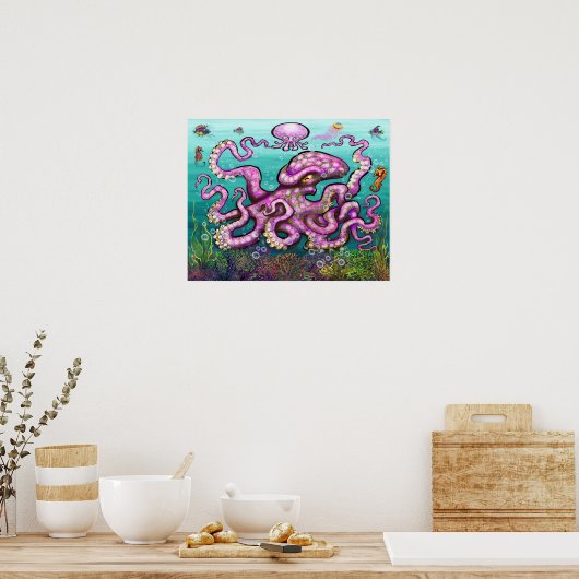Poster de pieuvre de bébé (Cuisine)