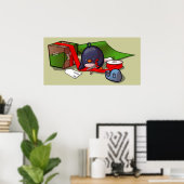 Poster de pingouin d'enveloppement actuel (Bureau à domicile)