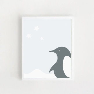 Poster de pingouin.Impression artistique pour la c
